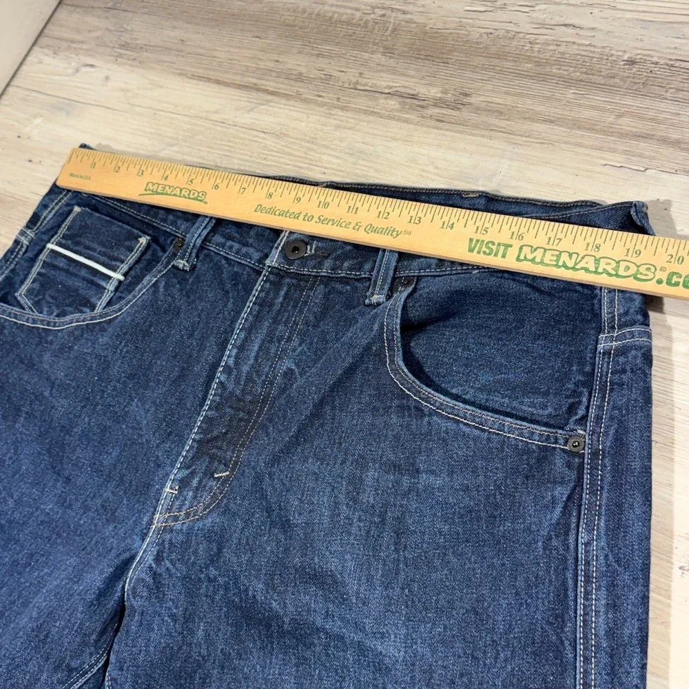 Levis 569 Jean Men 38x30* Blue Dark Loose Straight Relaxed Fit Flap Pocket Baggy